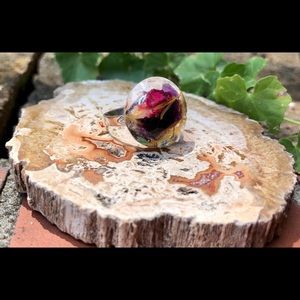 *Handmade* Resin Terrarium & Rock Ring